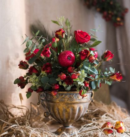 Vintage Iron Vase with Patina Effect