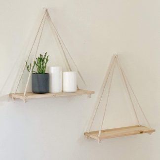 Simple Scandinavian Style Wooden Wall Shelf