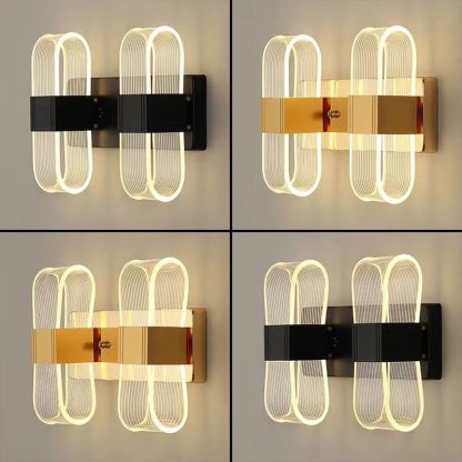 Wall mounted LED luminaire in modern style